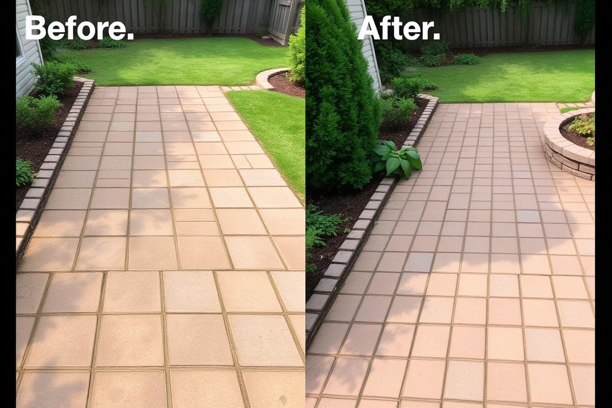 Patio Refresh — before and after power washing